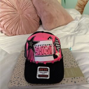 OTTO Pink and Black Star Embellished Cap